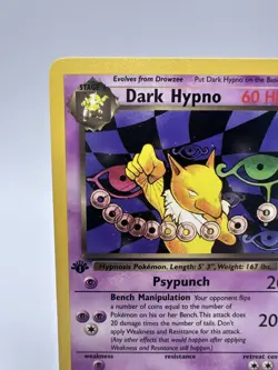1st Edition Dark Hypno 26/82 Team Rocket Rare Non Holo Pokemon TCG LP Himeno - Image 2