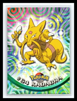 💥 KADABRA 1999 Topps Pokemon TV Non Holo Animation 2nd Series Black Logo # 64 - Image 1