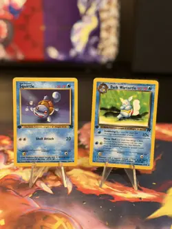 2000 Pokemon TCG 1st Edition Squirtle and Dark Wartortle Team Rocket - Image 1