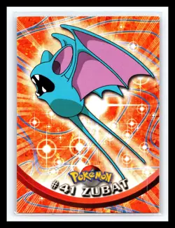 💥 ZUBAT 1999 Topps Pokemon TV Non Holo Animation 2nd Series Black Logo # 41 - Image 1