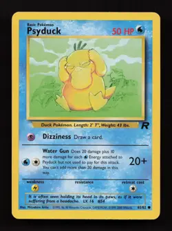 Psyduck 65/82 Common Team Rocket Pokemon Near Mint - Image 1