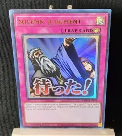 Yu-Gi-Oh! Solemn Judgment *ULTRA RARE(STAMP)* RA05-EN124 1st Edition NM - Image 1