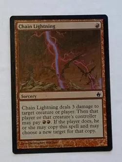 MTG Chain Lightning - Premium Deck Series Fire and Lightning - FOIL - NM - Magic - Image 2