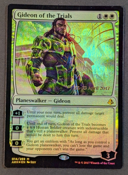 MTG - 1x Gideon of the Trials - Amonkhet Pre-Release Foil - NM - Magic - #14 AKH - Image 1