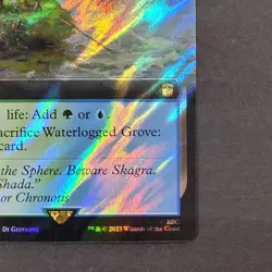 MTG - 1x Waterlogged Grove - Doctor Who - NM - Surge Foil - Extended Art - Magic - Image 4