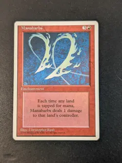 MTG - 1x Manabarbs - Core Set Fourth (4th) Edition - NM/LP - Vintage Red - Magic - Image 2
