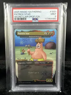 2025 MAGIC: THE GATHERING SECRET LAIR DROP FOIL #1931 PATRICK STAR PSA 9 - Image 1