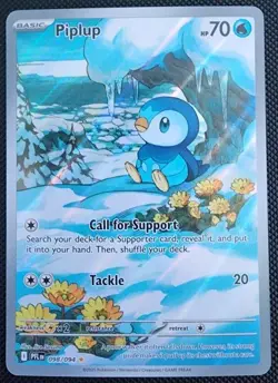 Piplup 098/094 Illustration Rare Holo Pokemon Phantasmal Flames NM - Image 1