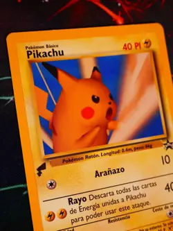 MP Pokemon (World Collection) PIKACHU Card BLACK STAR PROMO Set #26 Tail Spanish - Image 1