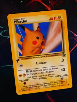 MP Pokemon (World Collection) PIKACHU Card BLACK STAR PROMO Set #26 Tail Spanish - Image 2