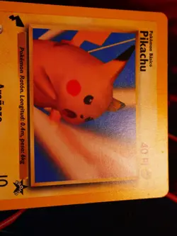 MP Pokemon (World Collection) PIKACHU Card BLACK STAR PROMO Set #26 Tail Spanish - Image 3