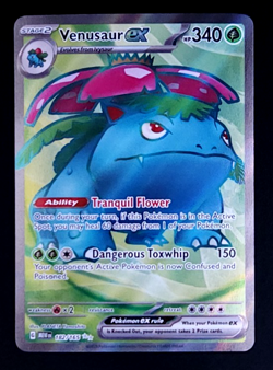 Pokemon TCG Venusaur EX 182/165 Scarlet & Violet 151 Ultra Rare Full Art - Image 1