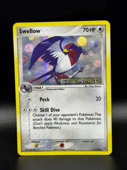 Swellow 41/106 EX Emerald Reverse Holo Stamped Pokemon 2005 - Image 1