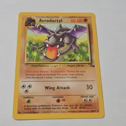 Pokemon Aerodactyl Fossil Holo Rare The Pokemon Company 1/62 Unlimited English - Image 2