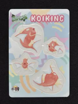 Pokemon Pocket Monsters 1999 Koiking (Magikarp) Sealdass Fancy Graffiti - Image 1