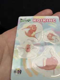 Pokemon Pocket Monsters 1999 Koiking (Magikarp) Sealdass Fancy Graffiti - Image 5