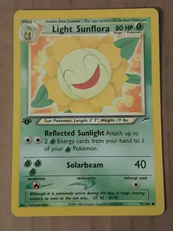 Pokemon Light Sunflora 72/105 1st Edition NEO Destiny NM See Pictures - Image 1
