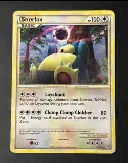 SNORLAX 33/95 RARE CALL OF LEGENDS POKEMON MODERATELY PLAYED - Image 1