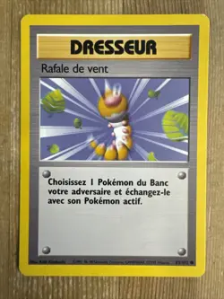 Pokemon TCG Gust of Wind Base Set 93/102 Regular Common FRENCH LP - Image 1