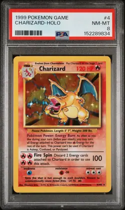1999 POKEMON GAME #4 CHARIZARD-HOLO PSA 8 - Image 1