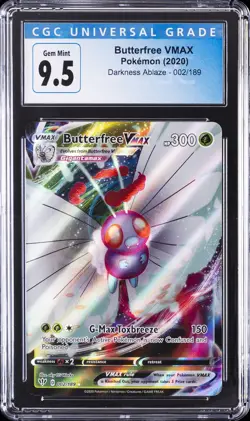 2020 POKEMON DARKNESS ABLAZE #002/189 BUTTERFREE VMAX CGC 9.5 - Image 1