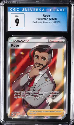 2020 POKEMON DARKNESS ABLAZE #189 ROSE CGC 9 - Image 1
