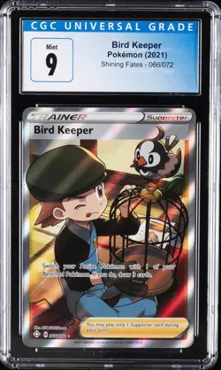 2021 POKEMON SHINING FATES #66 BIRD KEEPER CGC 9 - Image 1