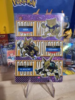 1999 Vintage Pocket Monsters Vending Prism - Alakazm Evolution Gallery #585 - Image 1