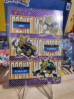 1999 Vintage Pocket Monsters Vending Prism - Alakazm Evolution Gallery #585 - Image 2