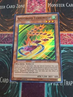 Yugioh Speedroid Terrortop HSRD-EN001 Super Rare 1st Edition Near Mint - Image 1