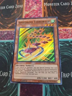 Yugioh Speedroid Terrortop HSRD-EN001 Super Rare 1st Edition Near Mint - Image 1