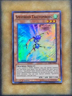 Yugioh Speedroid Taketomborg HSRD-EN006 Super Rare 1st Ed LP - Image 1