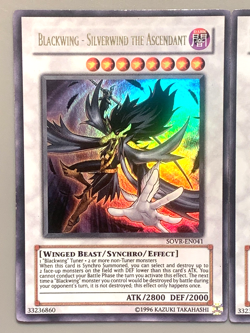 yugioh 2X Blackwing - Silverwind the Ascendant SOVR-EN041 Unl Ultra Near Mint - Image 4