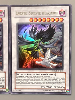 yugioh 2X Blackwing - Silverwind the Ascendant SOVR-EN041 Unl Ultra Near Mint - Image 5