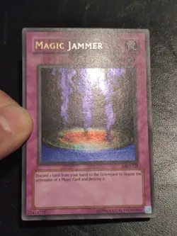 Yu-Gi-Oh ULTRA RARE CARD MAGIC JAMMER MRD-128 1996 VINTAGE PRINT LP - Image 2