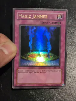 Yu-Gi-Oh ULTRA RARE CARD MAGIC JAMMER MRD-128 1996 VINTAGE PRINT LP - Image 4