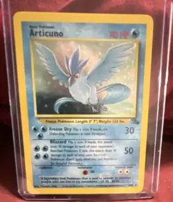 Pokemon Articuno Fossil Holo Rare 2/62 70 HP Basic 1999 English Card - Image 1