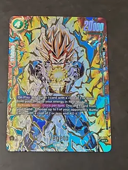 Dragon Ball Super Card Game Fusion World Vegeta FB01-096 SR Ultimate Battle Alt - Image 1