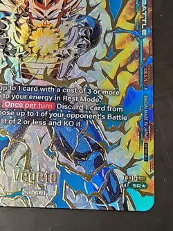Dragon Ball Super Card Game Fusion World Vegeta FB01-096 SR Ultimate Battle Alt - Image 3