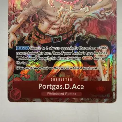 Portgas D. Ace Alt Art Paramount War OP02-013 One Piece English Card Foil - Image 2