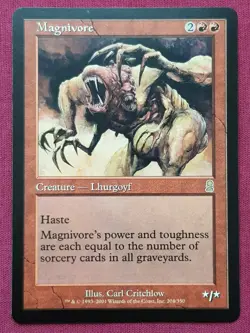 Magic The Gathering ODYSSEY MAGNIVORE red card MTG - Image 1