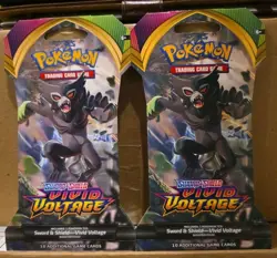 Pokemon TCG Sword & Shield Vivid Voltage 2020 Unopened 2 Pack Blooster 20Cards.) 820650807503 - Image 1