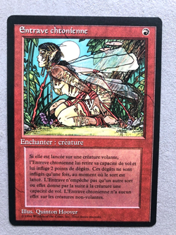 Mtg Carte Magic Fbb Foreign Black Bordered Earthbind French NM/LP - Image 1