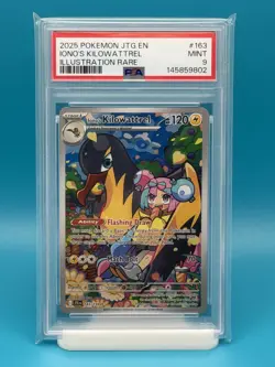 PSA 9 - 2025 POKEMON JTG EN IONO'S KILOWATTREL ILLUSTRATION RARE #163 - Image 1