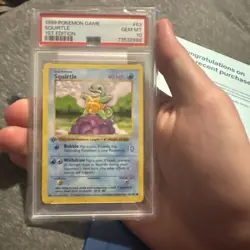 1999 POKEMON BASE SET 1ST EDITION #63 SQUIRTLE PSA 10 - Image 4