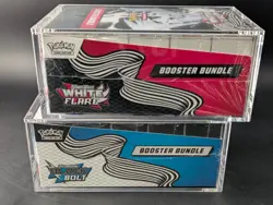 2x Pokemon Black Bolt White Flare Sealed Booster Bundle Display Case W/Acrylic - Image 4