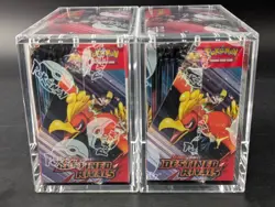 Lot (2) Pokemon SV10 Destined Rivals English Booster Boxes Sealed w/ Acrylic - Image 5