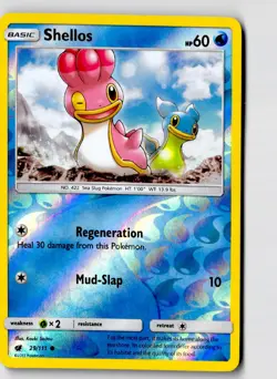 Shellos 29/111 Common Crimson Invasion Pokemon Reverse Holo Lightly Played - Image 1