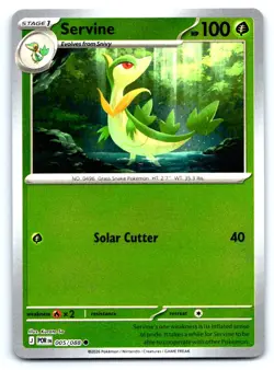 Pokemon Servine ME03: Perfect Order POR Reverse Holo 005/088 NM Common - Image 1