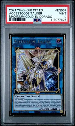 Yu-Gi-Oh! Accesscode Talker Maximum Gold El Dorado 1st Ed MGED-EN037 PSA 9 - Image 1